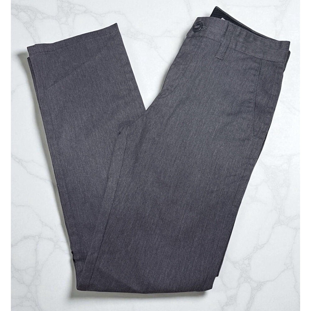 Volcom Pants Youth Boys Sz 12y Gray Chino Logo